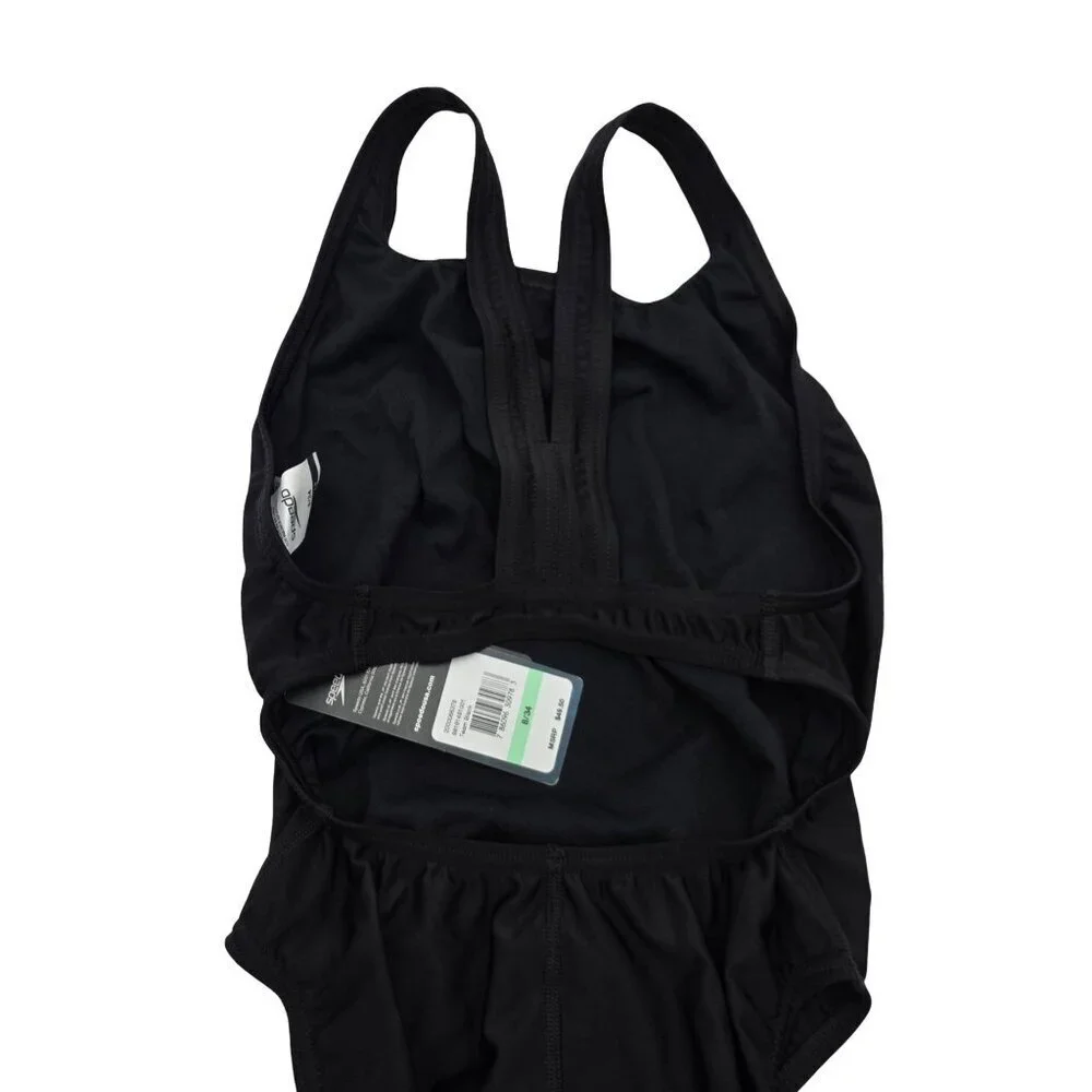 NWT Women's - Speedo Pro LT Black One Piece Swimsuit, Size 8/34